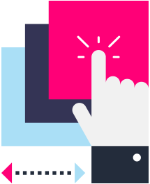 А drag-and-drop interface А drag-and-drop interface